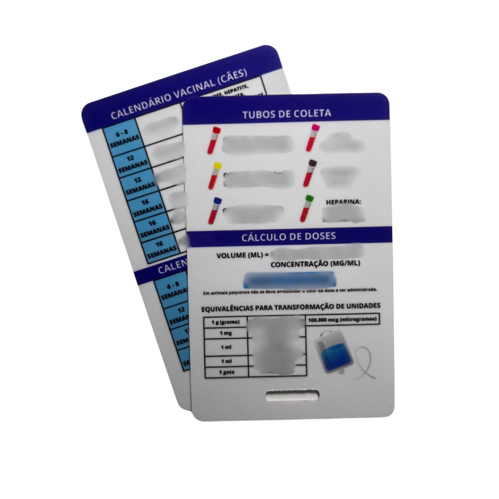Med Veterinária - Calendário Vacinal Cães e Gatos, Cálculo de doses e tubos de coleta