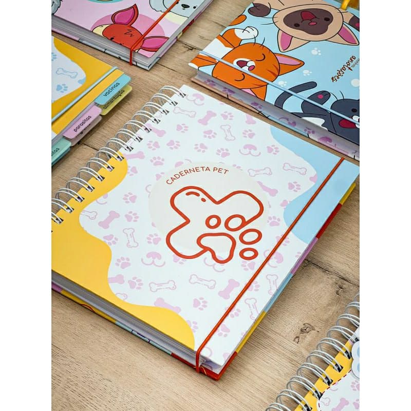 Caderneta de Vacinação Pet Personalizada para Controle de Saúde de Cachorros ou Gatos