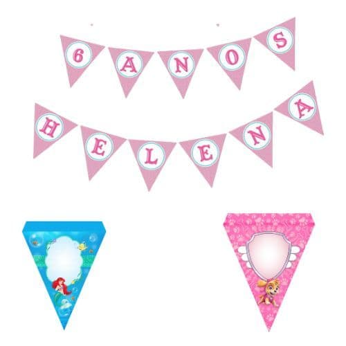 Bandeirola com nome Personalizada - Festa - Aniversario