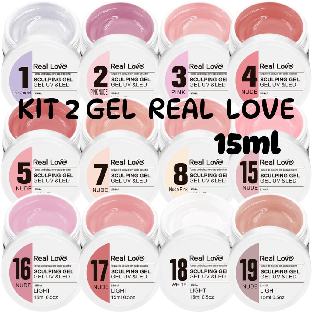 Kit 2 Sculping Gel Real Love 15 ML Linha Light