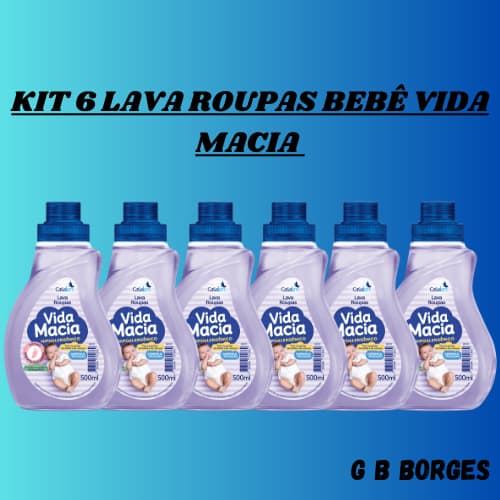 Sabão Líquido Bebê Vida Macia (Kit 6 Unidades Promocional)