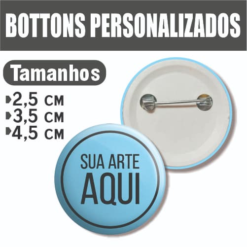10 Bottons 2,5, 3,5cm, 4,5cm Boton Botom Personalizado Pin Broche