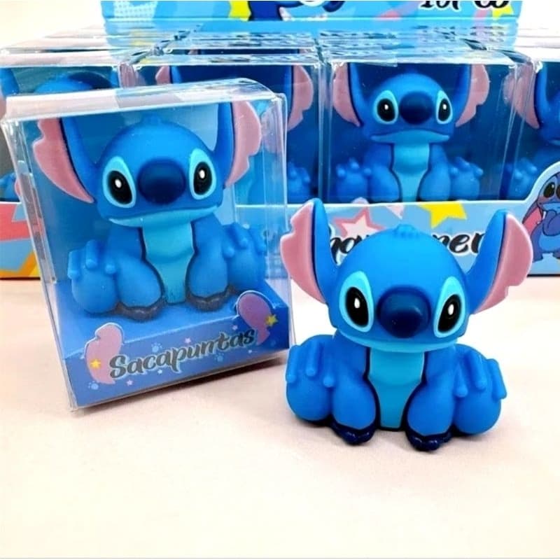 Apontador Emborrachado Stitch 3D Cola Bastão Stitch Fofo Papelaria Escolar E Criativa
