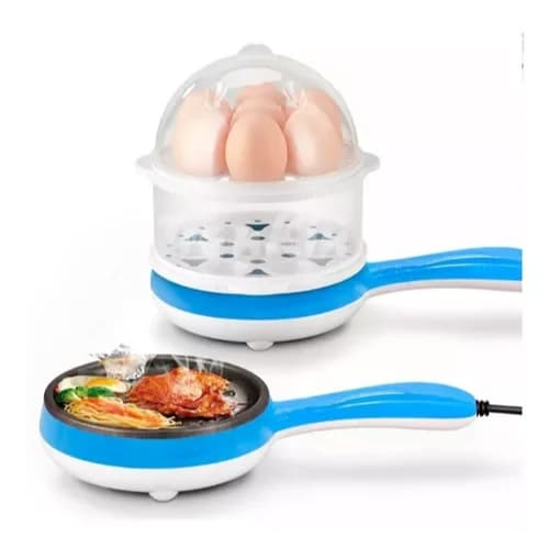 Cozedor de Ovos Dupla Camada Frigideira Elétrica 14 Ovos Multiuso 110V 220V Egg Cooker