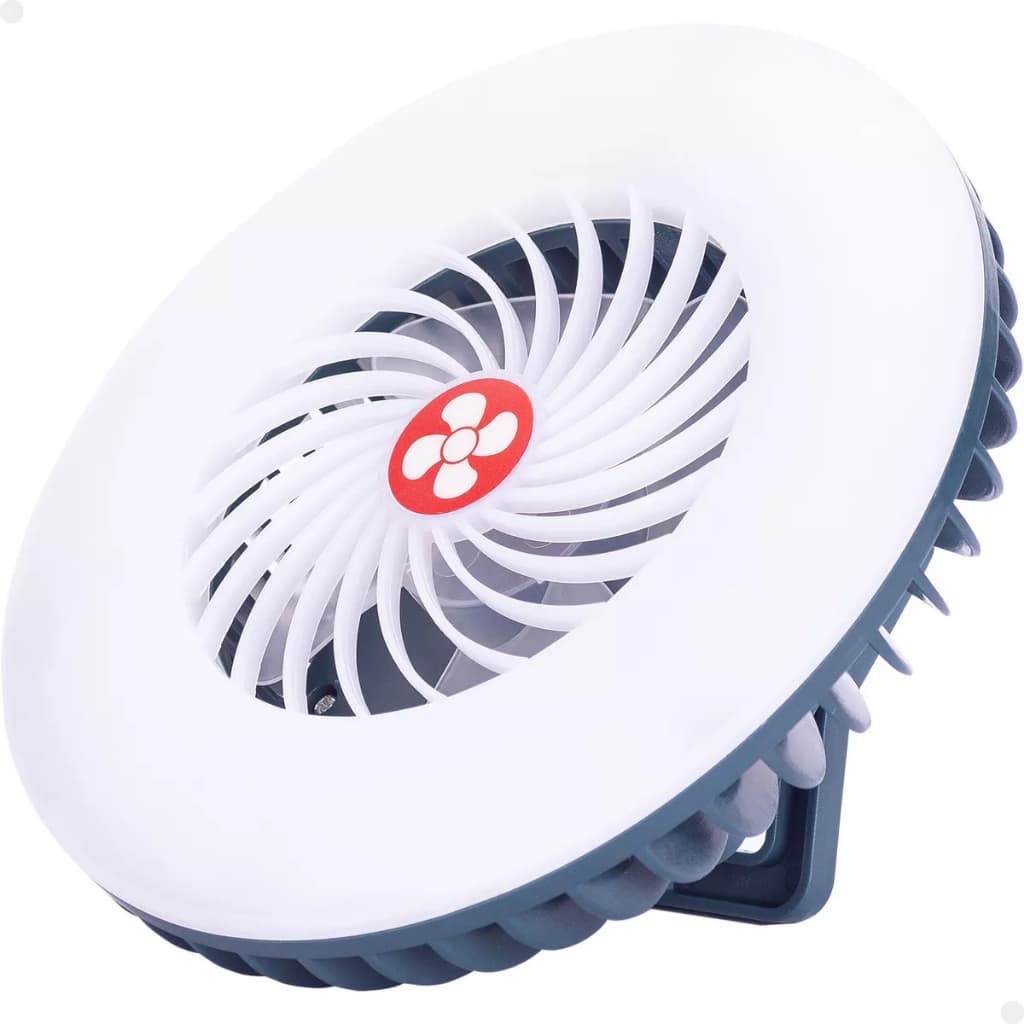 Ventilador Luminária Portátil Recarregável Usb Regulagem Luz