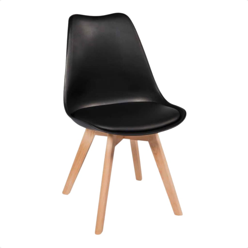 Cadeira Jantar Leda Eames Charles Saarinen Luisa Design Wood Estofada Pernas de Madeira