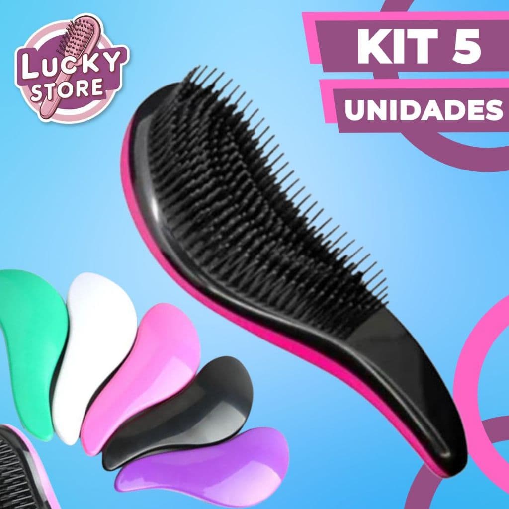 Kit 5 Escovas mágicas para cabelo - Anti Frizz