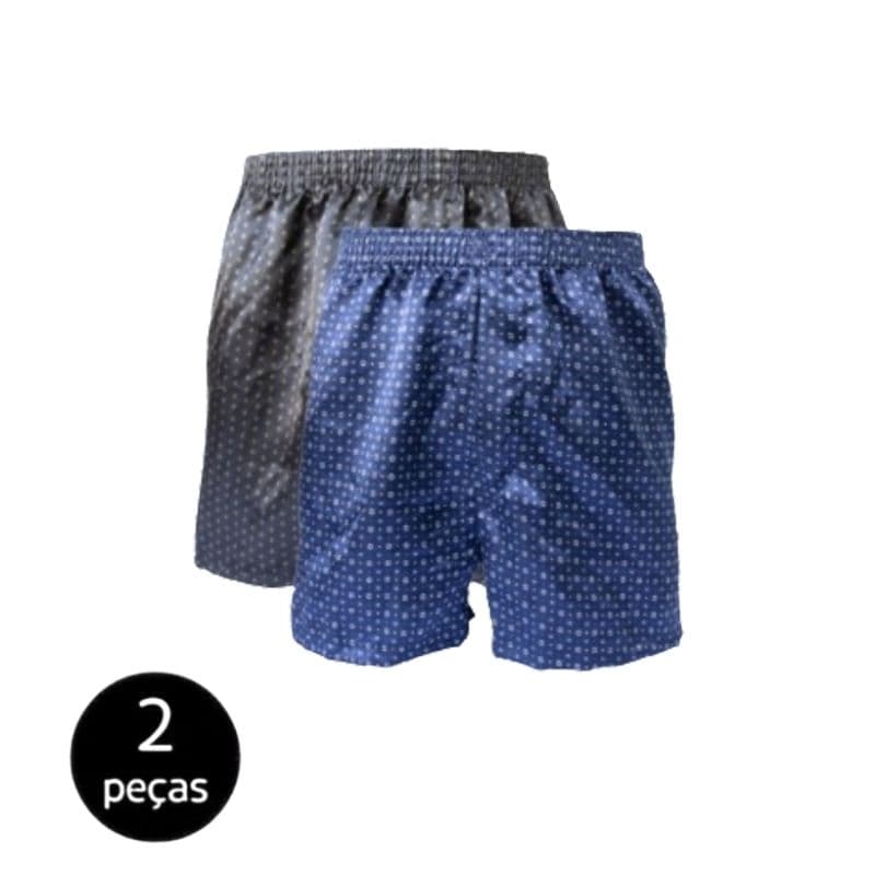 Kit 2 Cuecas Samba Canção Acetinada Cores Sortidas