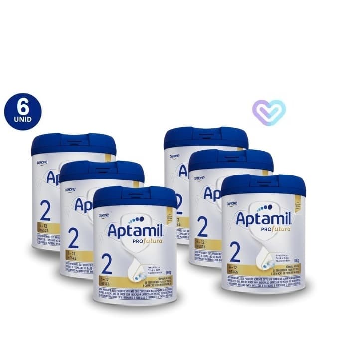 Kit 6x Fórmula Infantil Aptamil Profutura 2 Danone Lata De 800g