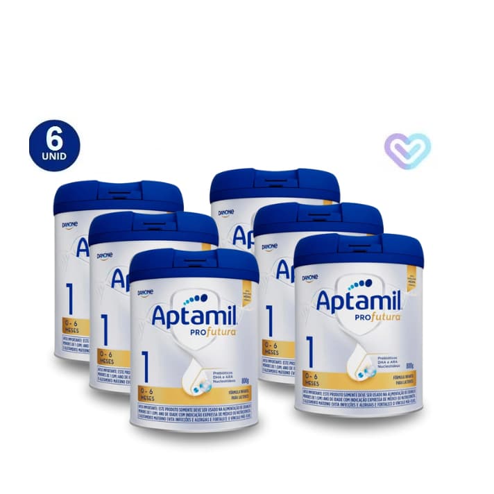 Kit 6x Fórmula Infantil Aptamil Profutura 1 Danone Lata De 800g
