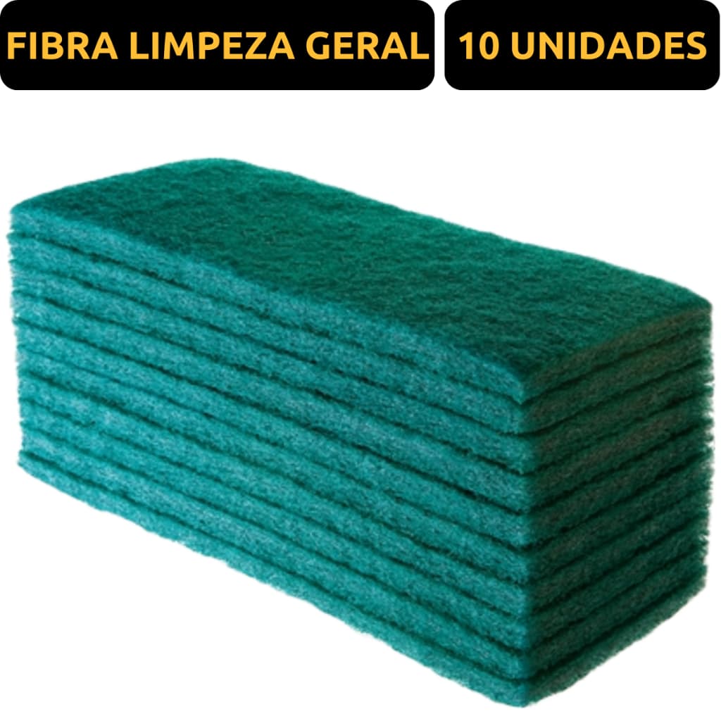 Kit 10 Fibra Limpeza Geral Profissional  Ideal para fogões coifas assadeiras Pisos e Azulejos