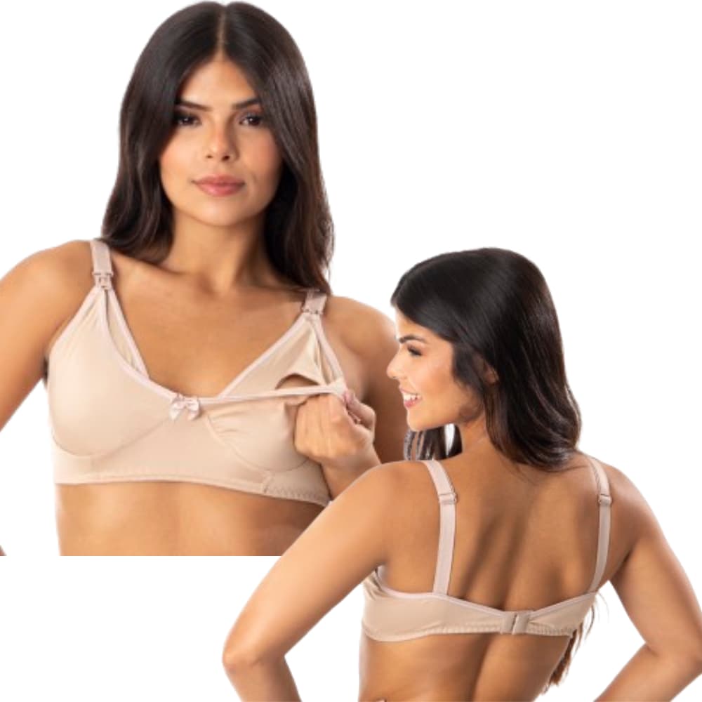 Sutiã Amamentação Alça Abre Fácil Microfibra Gestante Grávida Soutien Sutian Amamentar Maternidade