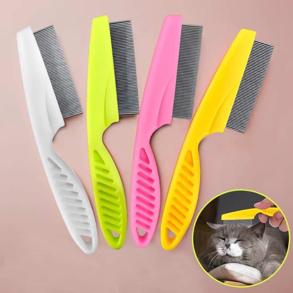 Pente Fino Tira Piolho Lêndeas Pulgas Carrapatos Remelas Remove Pelos Mortos Cachorro Gato