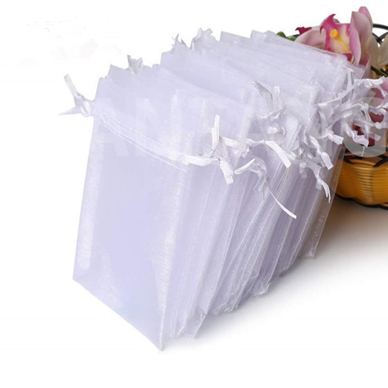 100 saquinhos de organza 9x12 fita cetim