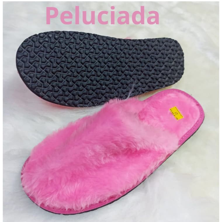 Pantufa Peluciada, chinelo de pelúcia, confortável com solado antiderrapante, Unissex e várias cores