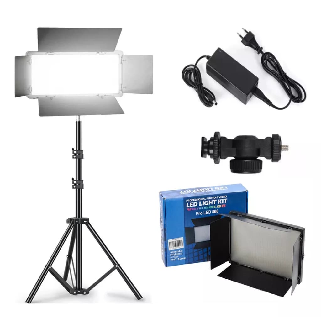 Painel De Luz Led U800+ Cor Branca-quente-fria + Tripé+fonte