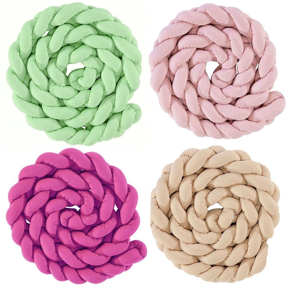 Protetor para Berço  e Cama Montessoriana Trança Aconchego 4m