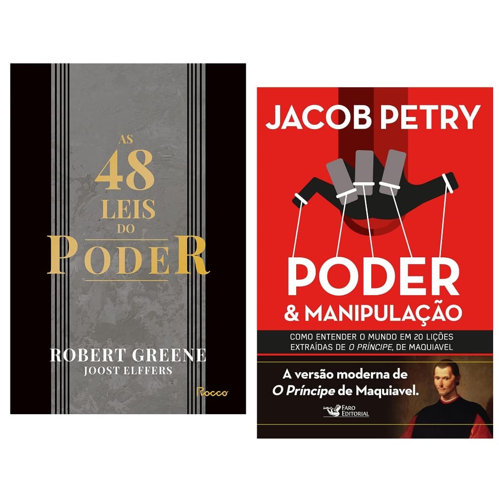 Livro Poder e Manipulação + As 48 Leis do Poder Capa Dura