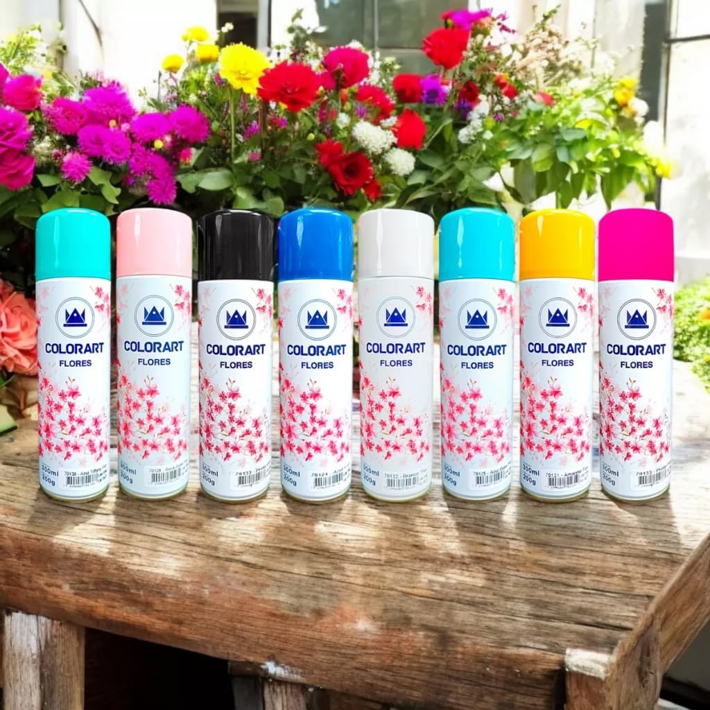 Tinta Spray Para Flores Plantas Natural Artificial Colorart 300ml Cores