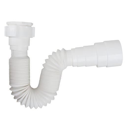 Sifão Flexível Sanfonado Ajustável Pia Cozinha Tanque -  Branco