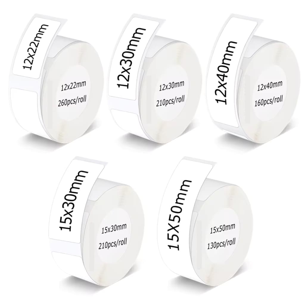 Rolo Bobina Papel Etiqueta Niimbot D110 D101 D11 12x40mm 14x30mm 15x30mm