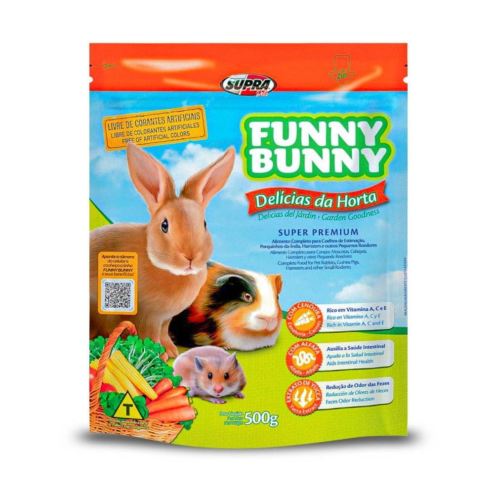 Funny Bunny Delícias da Horta 500g Ração para Coelhos e Roedores Supra