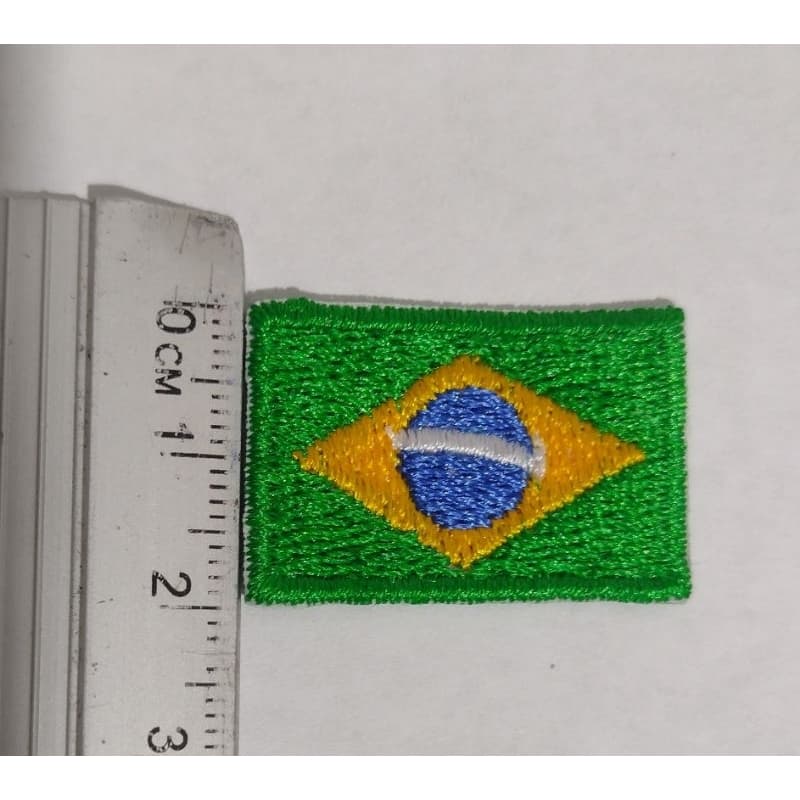 kit 10 bandeirinha do Brasil  patch bordado tamanho 2.x3