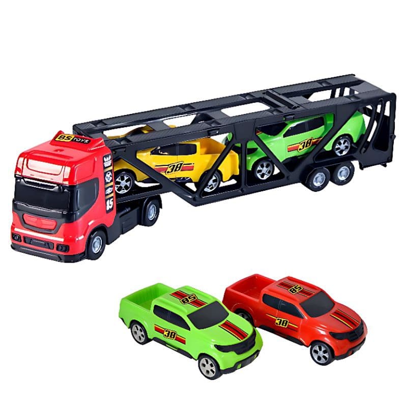 Caminhão Brinquedo Carreta Cegonheira Carrinho Caminhãozinho Brinquedo Para Menino