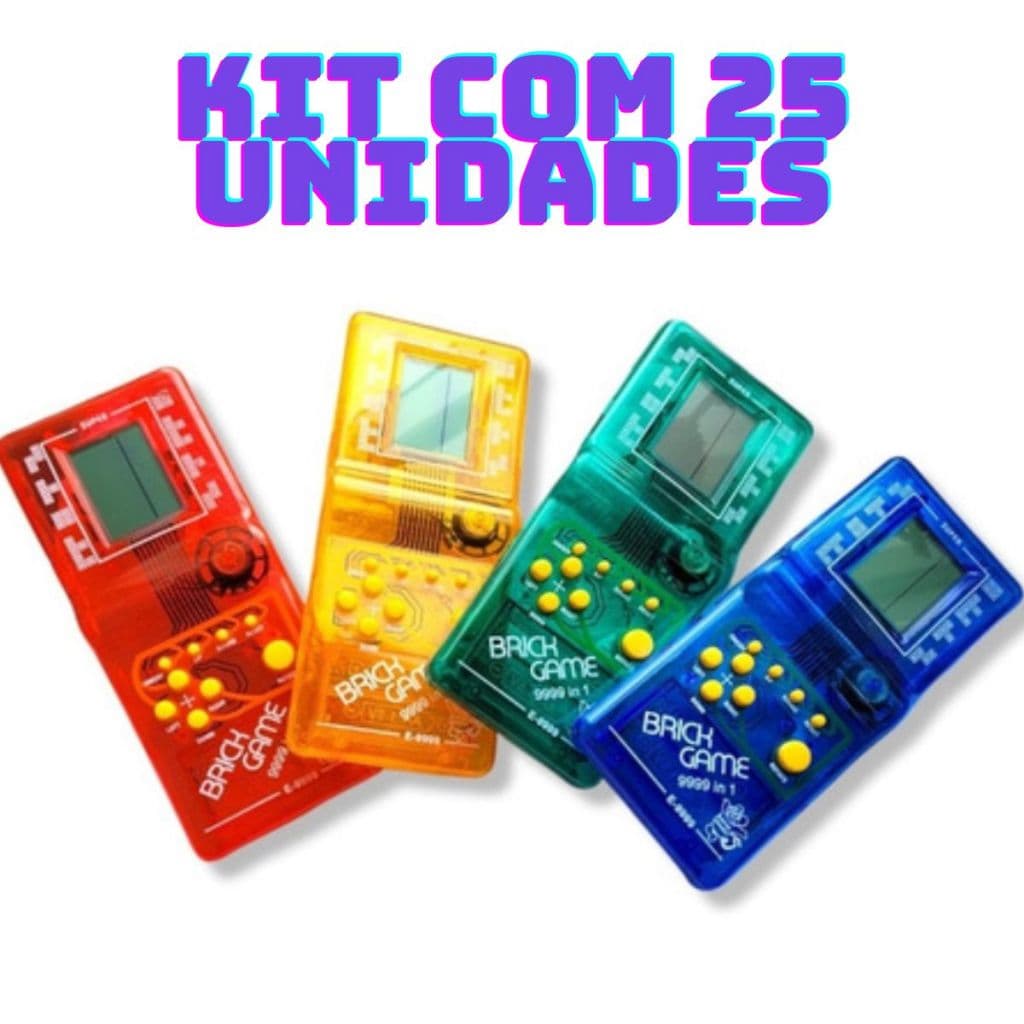 Kit com 25 Super Mini Game Retro Brinck Game Portátil 9999 jogos