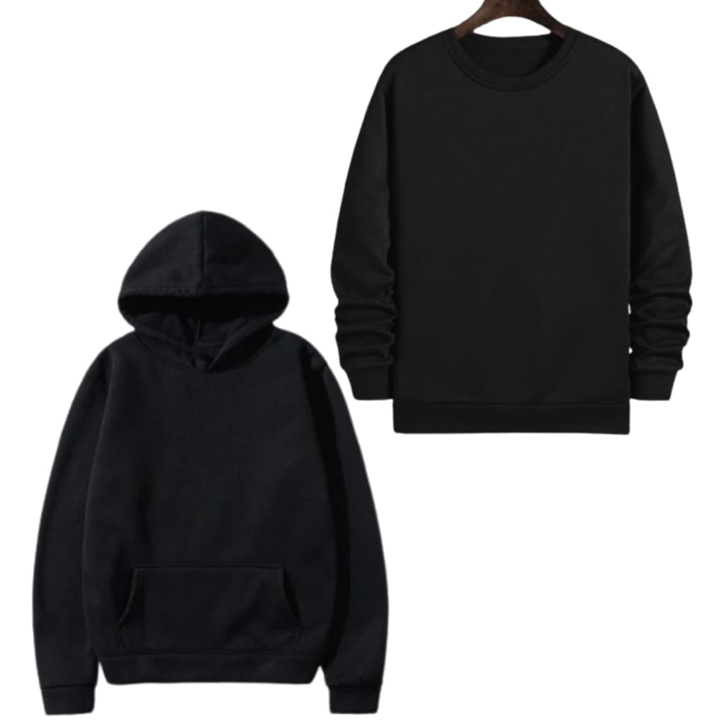 Moletom Careca Liso e Canguru Unissex com ribana flanelado  blusa de frio Promoção Estoque