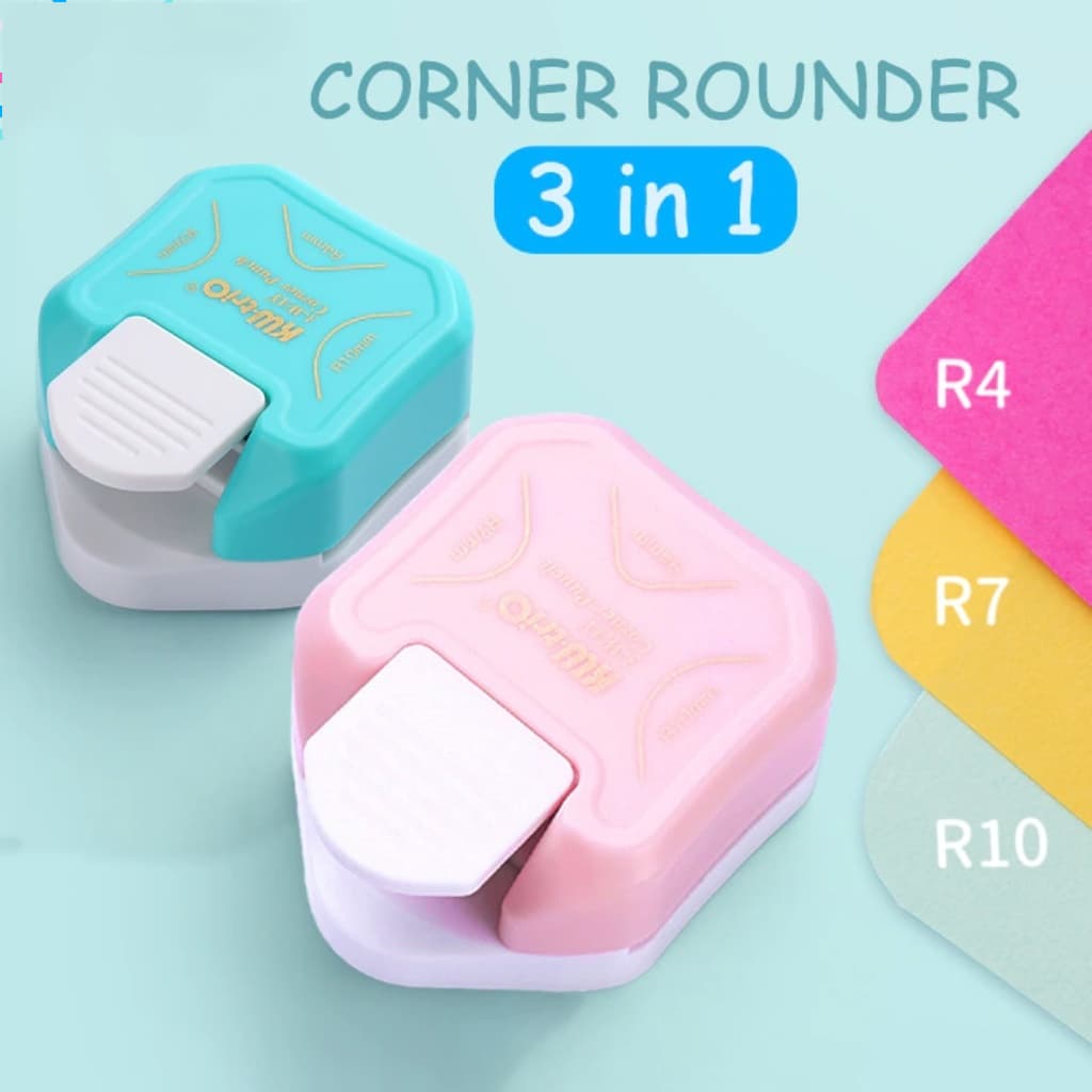 3 en 1 R4 R7 R10 Cortador de Filé Fotográfico Redondo Perfurador de Papel para Raspar Ferramentas Artesanais D-SUB