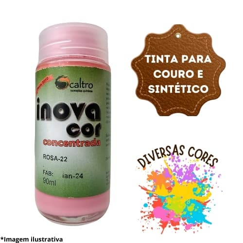 Tinta para couros e sintéticos Inovacor 90ml, customização, tênis, bota, sapato, jaqueta, banco