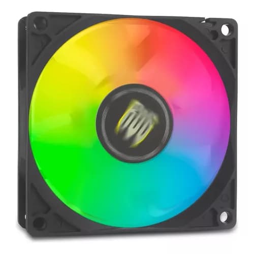 Cooler Fan Ventoinha Para PC Gabinete 80mm Led RGB 3 Pinos e Molex