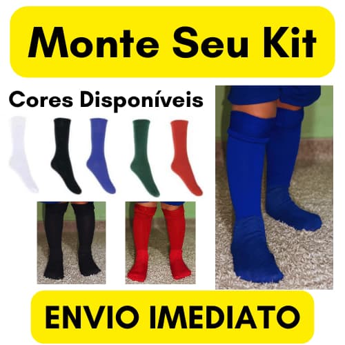 Kit com 2/3 Meião De Futebol Esportivo Infantil e Juvenil Longo 24 ao 36 Esporte