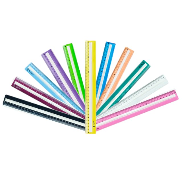 Régua 30cm Com Guia de Leitura Indicada para Dislexia e TDAH Diversas Cores