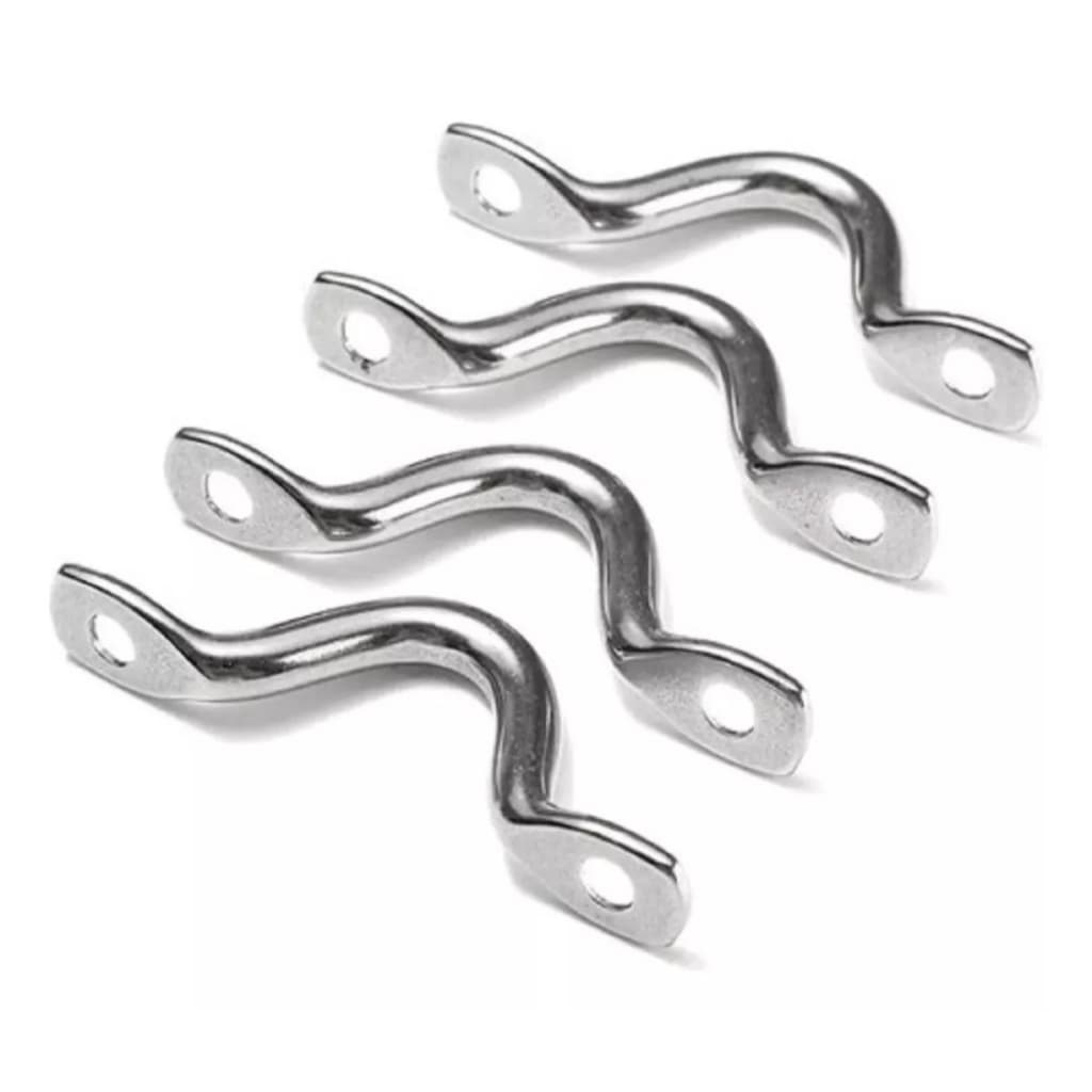 Kit 4 Alça Omega Convés Inox Capota Defensa Barco Lancha 4mm