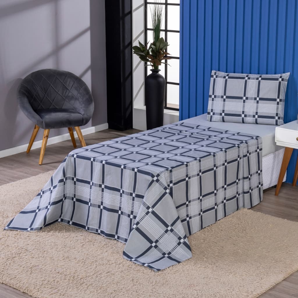 Jogo De Cama Solteiro 3 Peças 100% Algodão 180 Fios