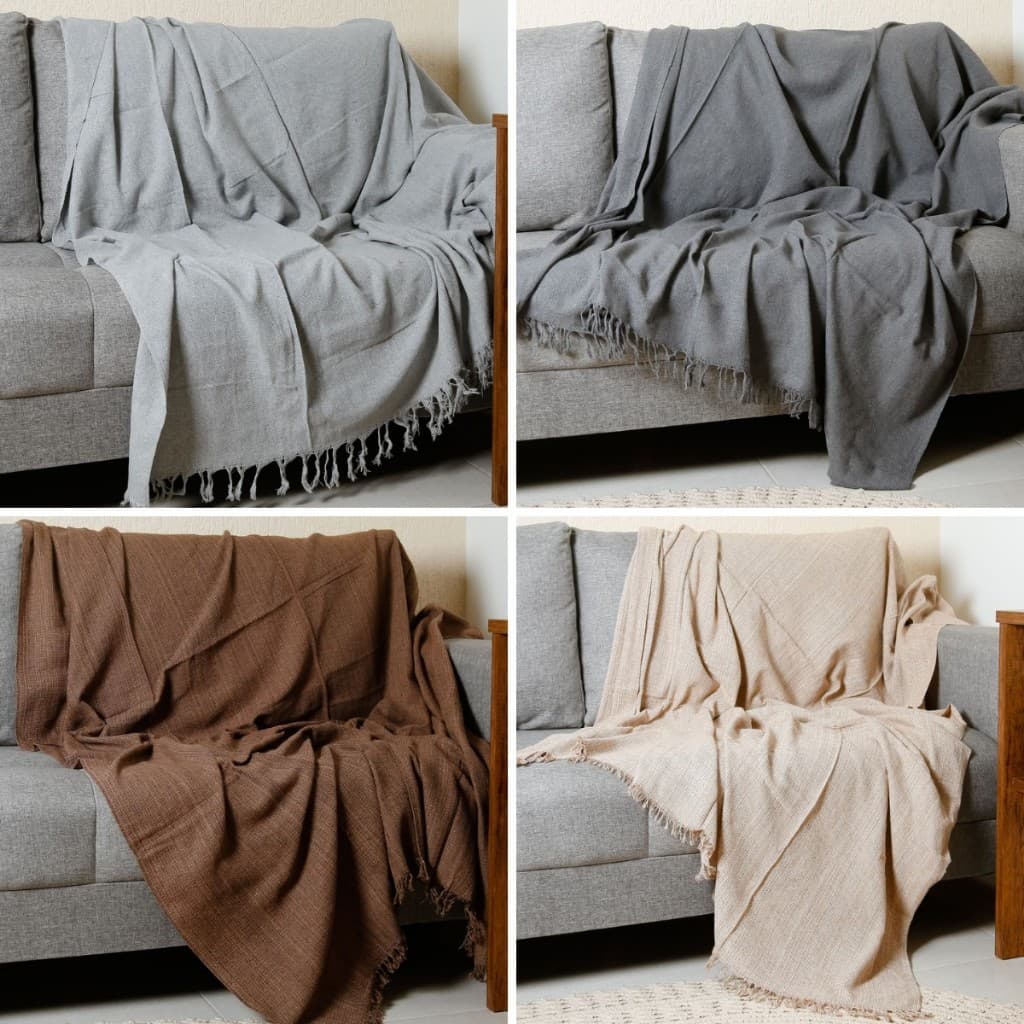 Manta 3,00M x 1,80M Sofá King Grande Grossa Decoração Sala Protetora Decorativa Colcha Coberta