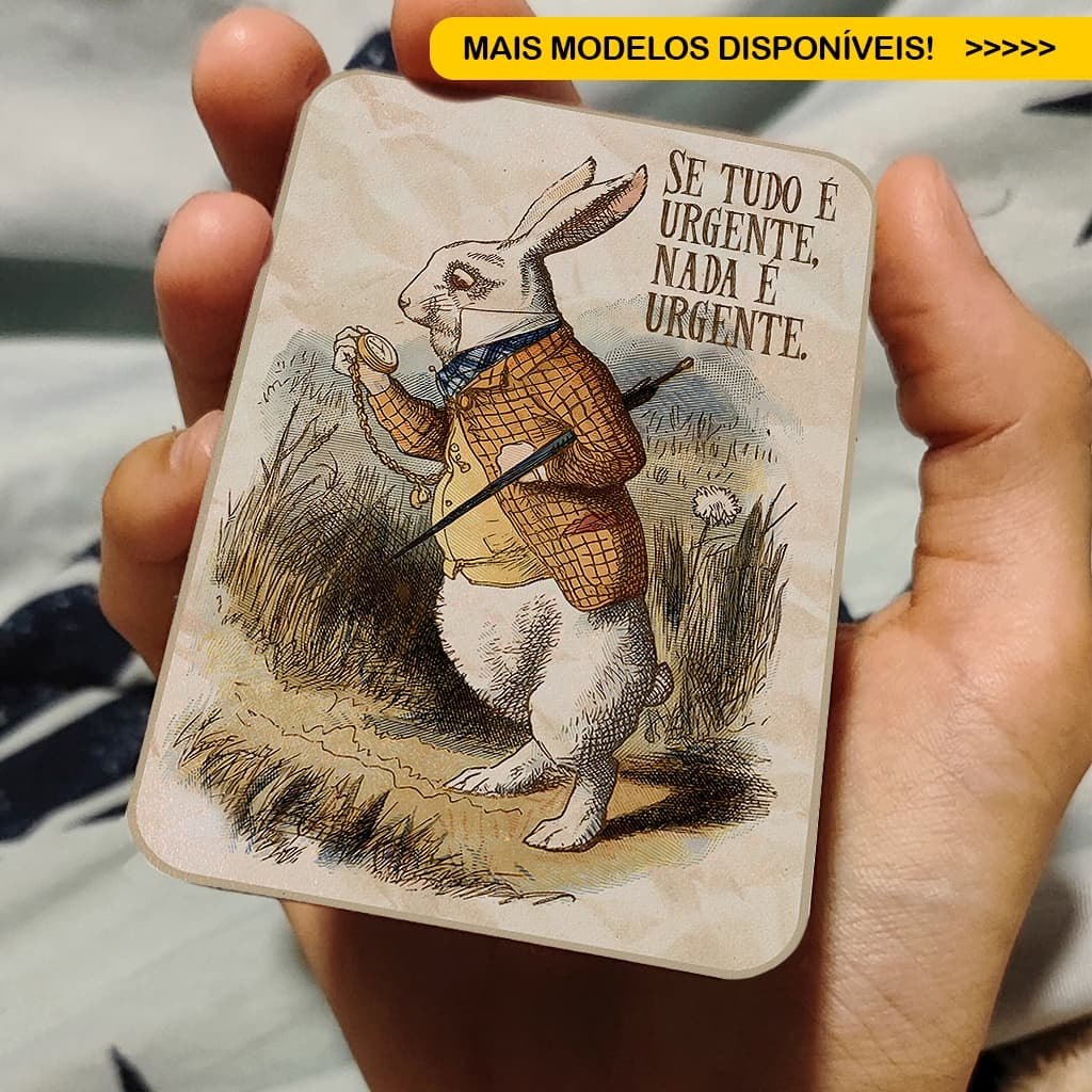 Imãs de geladeira motivacionais vintage Alice no país das maravilhas