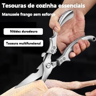 Tesoura Profissional de Cozinha Inox para Frango Legumes Carnes Aves
