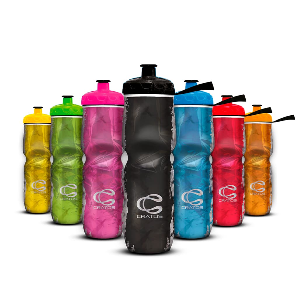 Garrafa Squeeze Caramanhola Térmica Cratos 590 e 710ml Bike e Esportes