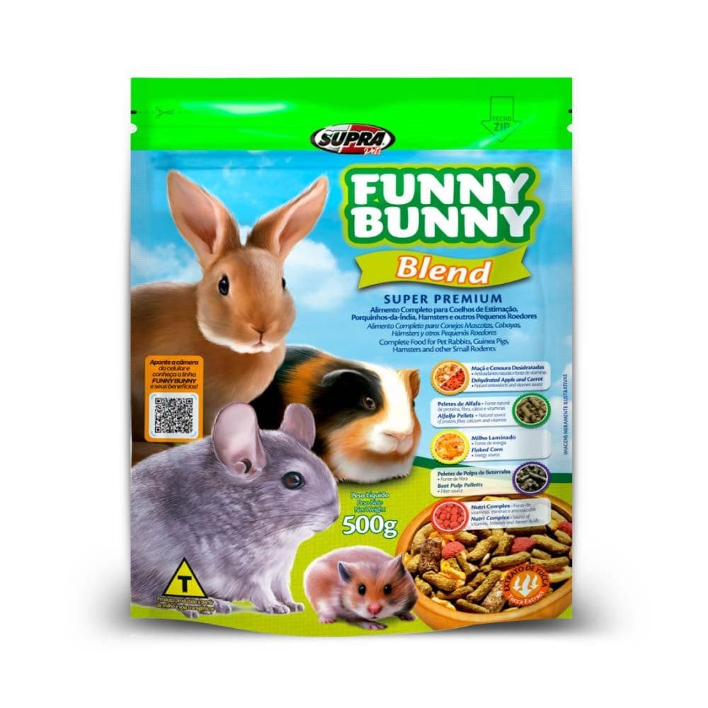 Funny Bunny Blend 500g Ração para Coelhos e Roedores Supra