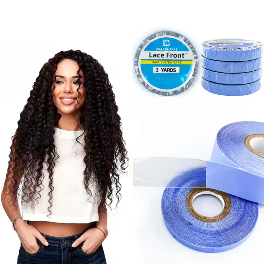 Fita Adesiva Azul Prótese Capilar 3m X 1cm Lace Mega Hair Front