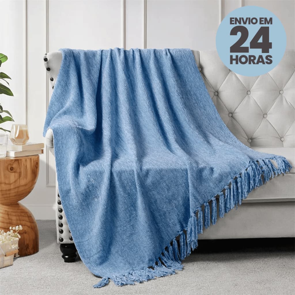 Manta de Sofá Grande Luxo 120x210 Tipo Capa Protetora e Decorativa