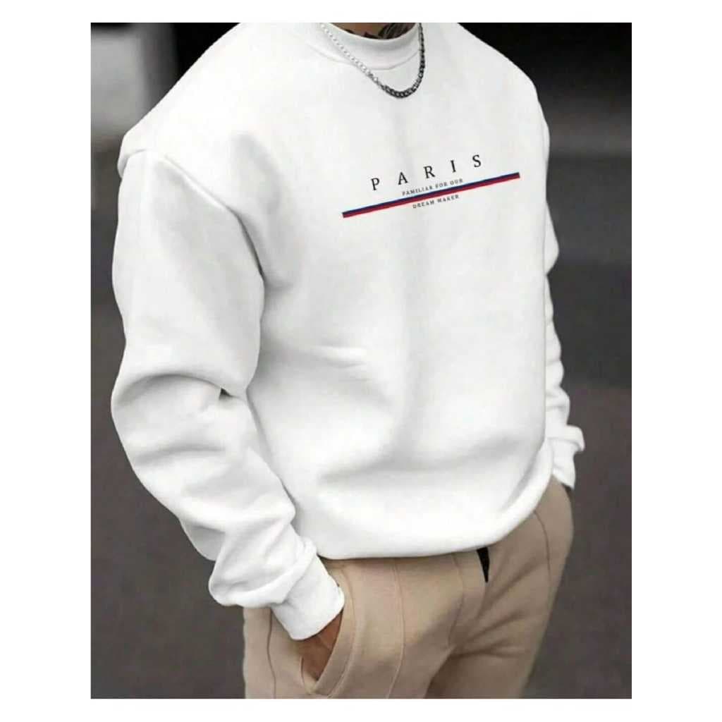 Suéter Casual Para Homens e Mulheres Quente e Confortável Estampado Paris Edição Especial Super Promoção