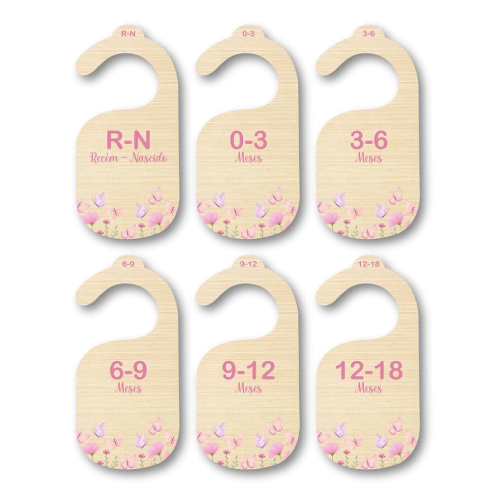 Separador E Organizador De Cabides Para Bebe Infantil  - Borboletas Infantil