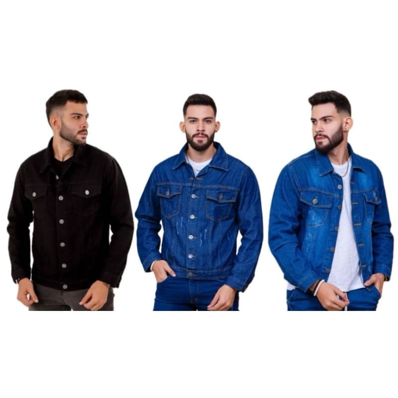 Jaqueta Jeans Masculina 100% Casual Versátil.