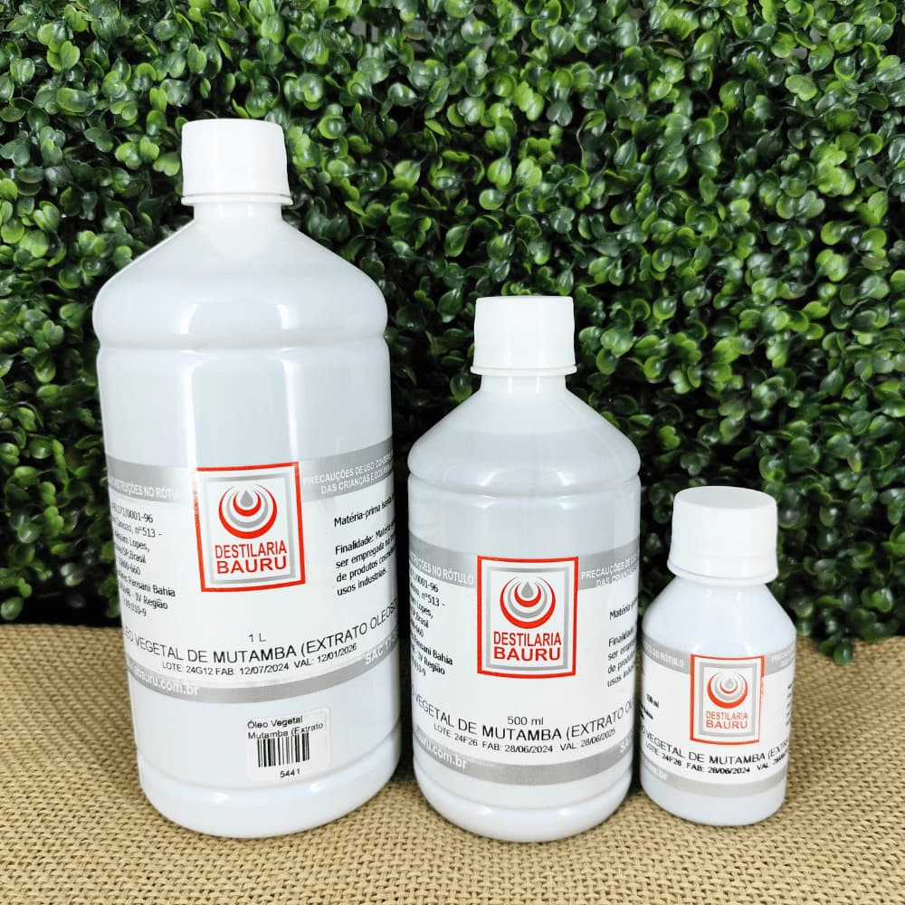 Óleo de Mutamba 100% Puro Vegetal (Extrato Oleoso) - 100ml, 500ml, 1L