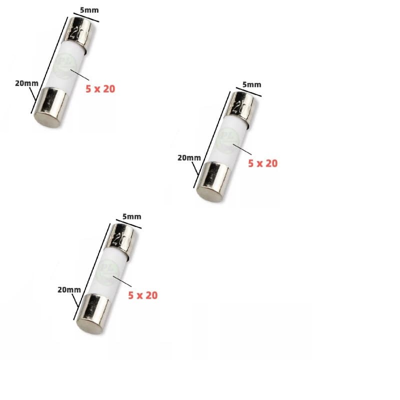 Kit 3 Fusível pequeno para microondas 5mmx20mm bivolt