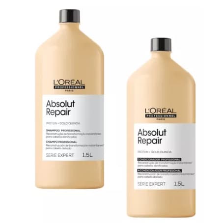 Shampoo E Condicionador 1,5l Lore Absolut cortex Repair Gold Quinoa lor cortex
